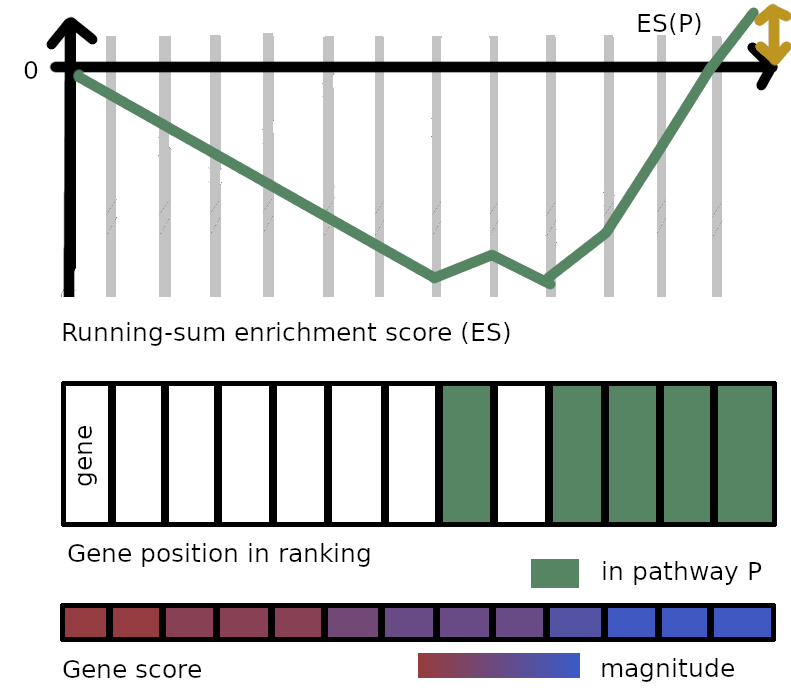 GSEA principle (negative NES)